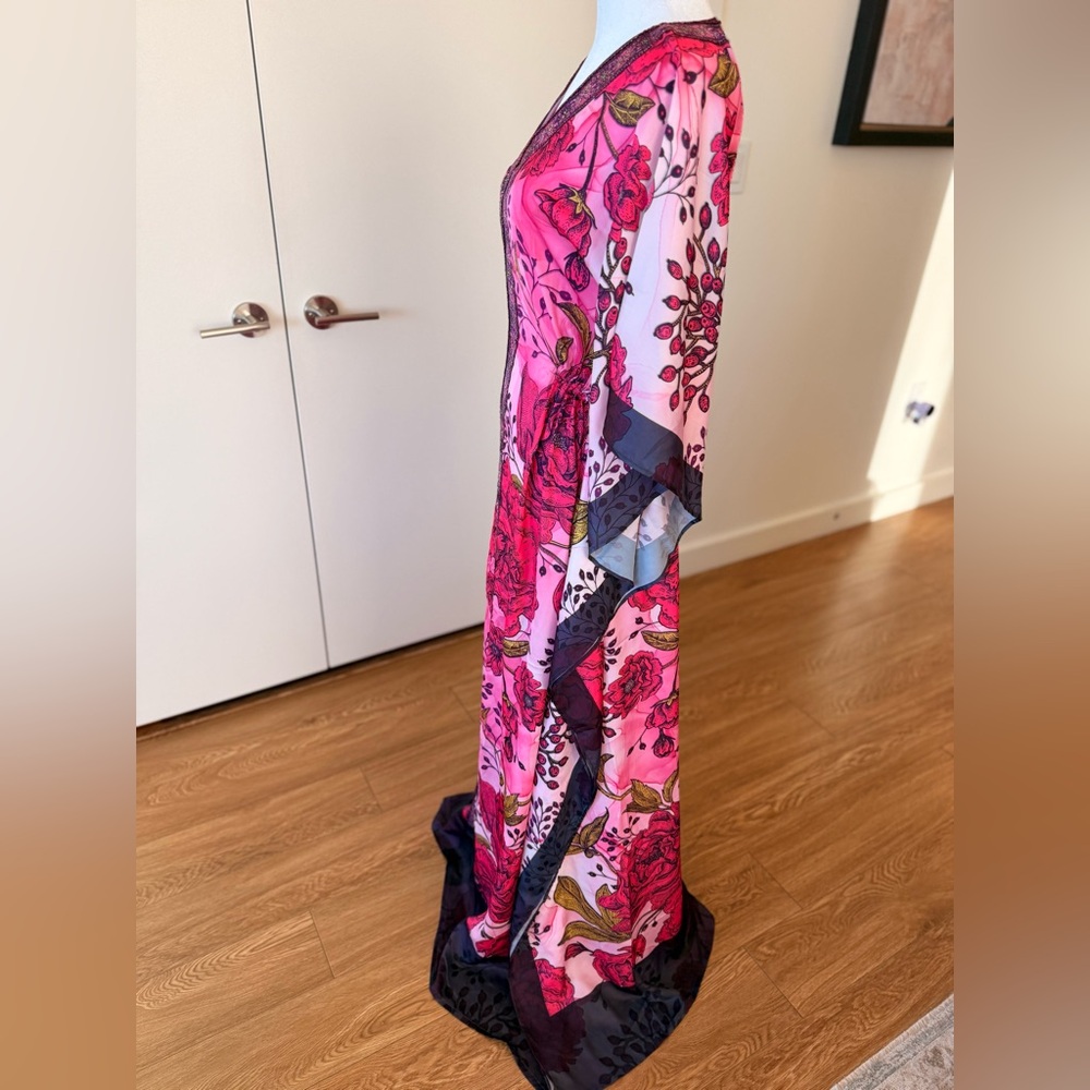 Vibrant Pink Floral Maxi Dress - Picture 7 of 13